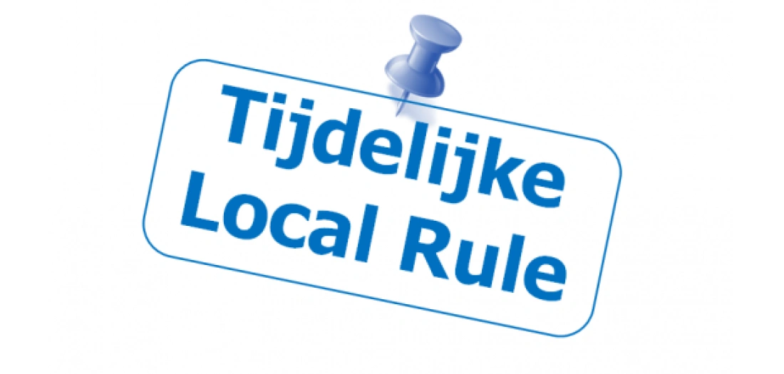 Tijdelijke local rule in verband met sleuven (18 holes baan)